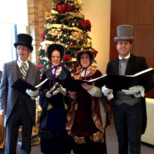 Carolers add holiday cheer to special events