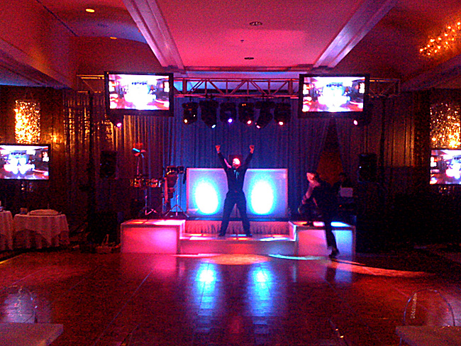 MC and Dancer Stage and Light Show